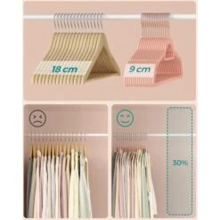 SONGMICS Grucce Appendiabiti In Velluto, 50 Pezzi, Con Porta Cravatte E Gancio Color Oro Rosa, Spessore 0,6 Cm, Salvaspazio, Lunghezza 43,5 Cm, Cappotti Pantaloni Gonne, Rosa Chiaro 11 SONGMICS Grucce Appendiabiti In Velluto, 50 Pezzi, Con Porta Cravatte E Gancio Color Oro Rosa, Spessore 0,6 Cm, Salvaspazio, Lunghezza 43,5 Cm, Cappotti Pantaloni Gonne, Rosa Chiaro -LettoMania Italia 92543842 5