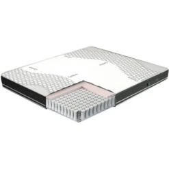 Materasso Molle Insacchettate E Memory Una Piazza E Mezza 120x190, Alto 25 Cm - Rivestimento Carbon. Zefiro -LettoMania Italia 92672538 3