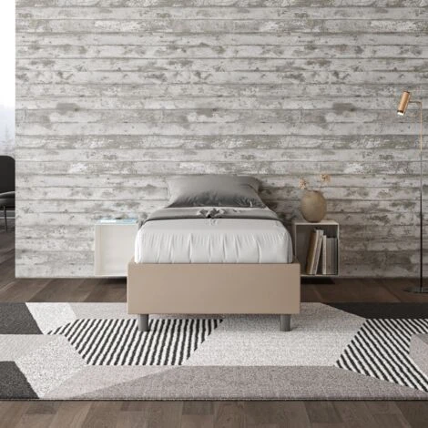 Letto Azelia Sommier L.80 P.200 Senza Rete Tortora 3 Letto Azelia Sommier L.80 P.200 Senza Rete Tortora