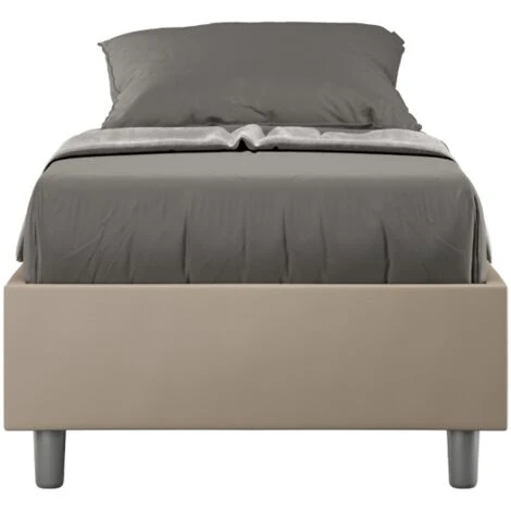 Letto Azelia Sommier L.80 P.200 Senza Rete Tortora 4 Letto Azelia Sommier L.80 P.200 Senza Rete Tortora - immagine 2