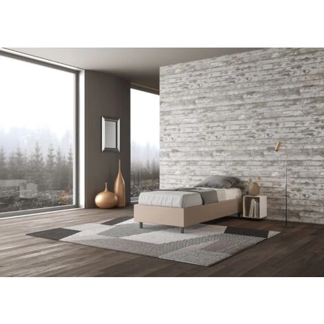 Letto Azelia Sommier L.80 P.200 Senza Rete Tortora 6 Letto Azelia Sommier L.80 P.200 Senza Rete Tortora - immagine 4