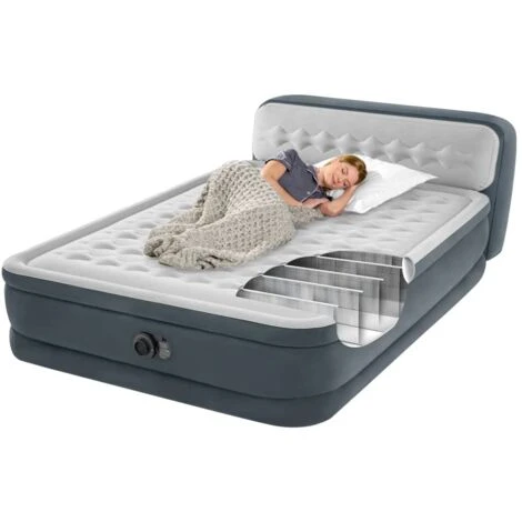 Materasso Dura-Beam Deluxe Ultra Plush Headboard Queen 86cm INTEX 4 Materasso Dura-Beam Deluxe Ultra Plush Headboard Queen 86cm INTEX - immagine 2