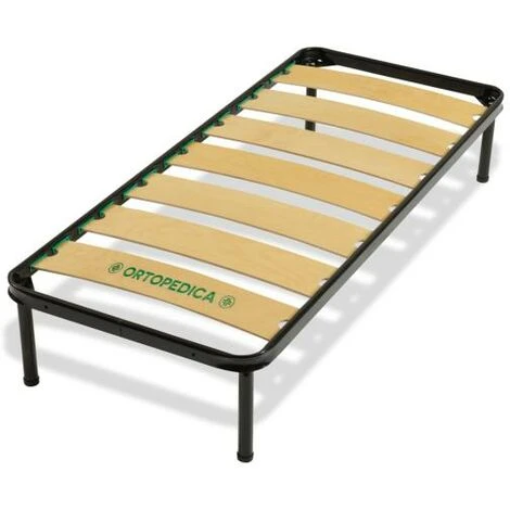 Rete A Doghe Larghe Singola 80X190 Ortopedica 4 Piedi Avvitabili Listelloni Plus 4 Rete A Doghe Larghe Singola 80X190 Ortopedica 4 Piedi Avvitabili Listelloni Plus - immagine 2