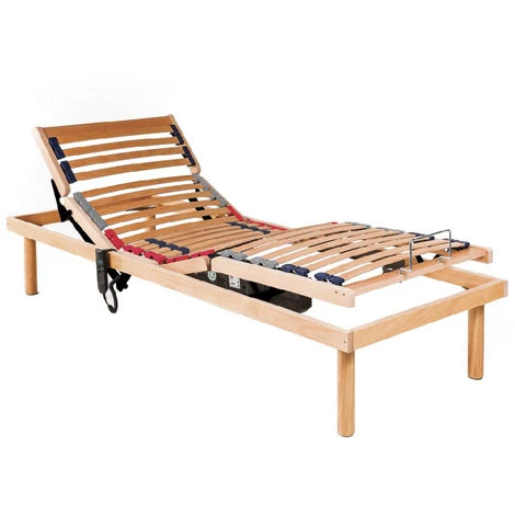 Memoryline Rete Elettrica Motorizzata Luxury Line Con Doppio Motore OKIN, Doghe Ammortizzate In Faggio, Piedi In Legno Massello, Dispositivo Medico. 3 Memoryline Rete Elettrica Motorizzata Luxury Line Con Doppio Motore OKIN, Doghe Ammortizzate In Faggio, Piedi In Legno Massello, Dispositivo Medico.