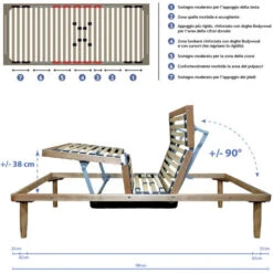 Memoryline Rete Elettrica Motorizzata Luxury Line Con Doppio Motore OKIN, Doghe Ammortizzate In Faggio, Piedi In Legno Massello, Dispositivo Medico. 8 Memoryline Rete Elettrica Motorizzata Luxury Line Con Doppio Motore OKIN, Doghe Ammortizzate In Faggio, Piedi In Legno Massello, Dispositivo Medico. -LettoMania Italia 94272434 3