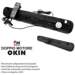 Memoryline Rete Elettrica Motorizzata Luxury Line Con Doppio Motore OKIN, Doghe Ammortizzate In Faggio, Piedi In Legno Massello, Dispositivo Medico. 9 Memoryline Rete Elettrica Motorizzata Luxury Line Con Doppio Motore OKIN, Doghe Ammortizzate In Faggio, Piedi In Legno Massello, Dispositivo Medico. -LettoMania Italia 94272434 4