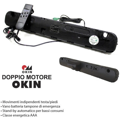 Memoryline Rete Elettrica Motorizzata Luxury Line Con Doppio Motore OKIN, Doghe Ammortizzate In Faggio, Piedi In Legno Massello, Dispositivo Medico. 6 Memoryline Rete Elettrica Motorizzata Luxury Line Con Doppio Motore OKIN, Doghe Ammortizzate In Faggio, Piedi In Legno Massello, Dispositivo Medico. - immagine 4