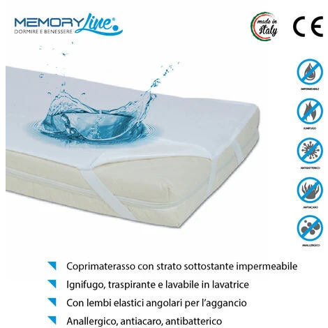 Memoryline - Coprimaterasso Impermeabile 4 Memoryline - Coprimaterasso Impermeabile - immagine 2