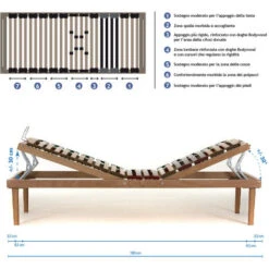 Memoryline Rete Reclinabile Manuale Gold Line Con Doghe Ammortizzate In Legno Naturale Di Faggio, Piedi In Legno Massello, Dispositivo Medico. 8 Memoryline Rete Reclinabile Manuale Gold Line Con Doghe Ammortizzate In Legno Naturale Di Faggio, Piedi In Legno Massello, Dispositivo Medico. -LettoMania Italia 94272517 3