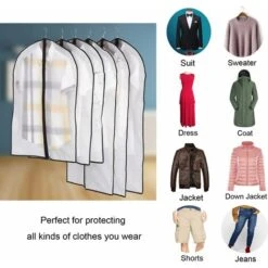 Copri Abiti Antipolvere PEVA Cappotto Antitarme Con Cerniera Copri Abito Traslucido Protezione Impermeabile Per Tuta Traspirante Antiacaro Della Polvere 6 Pezzi 11 Copri Abiti Antipolvere PEVA Cappotto Antitarme Con Cerniera Copri Abito Traslucido Protezione Impermeabile Per Tuta Traspirante Antiacaro Della Polvere 6 Pezzi -LettoMania Italia 94284548 5