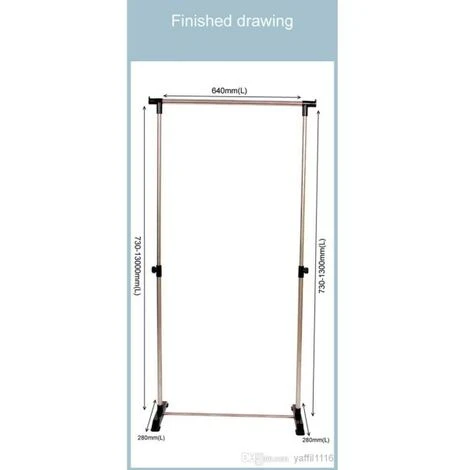 Trade Shop - Stand Appendiabiti Allungabile Telescopico Singolo Con Base 64 X 28 X 73/130 Cm 3 Trade Shop - Stand Appendiabiti Allungabile Telescopico Singolo Con Base 64 X 28 X 73/130 Cm