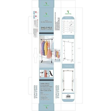 Trade Shop - Stand Appendiabiti Allungabile Telescopico Singolo Con Base 64 X 28 X 73/130 Cm 4 Trade Shop - Stand Appendiabiti Allungabile Telescopico Singolo Con Base 64 X 28 X 73/130 Cm - immagine 2