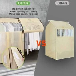 Copri Abiti Finestra Trasparente Copri Abiti Antipolvere Protezione Universale Per Appendiabiti Copri Abiti Per Camicie Abiti Cappotti Vestiti (120x110 Cm, Blu) -LettoMania Italia 95527450 4