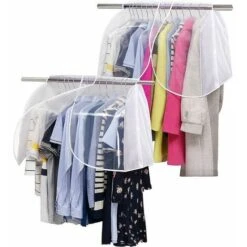 Copertura Per Armadio Pensile Per Coperture Antipolvere Per Proteggere I Vestiti Per Vestiti, Cappotti, Abiti, Vestiti, Set Di 2, Bianco