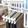 Appendiabiti Per Pantaloni In Acciaio Inossidabile Da 2 Pezzi Appendiabiti Multiplo Pieghevole Espandibile Magic Hanger Organizer Bianco -LettoMania Italia 96815513 1