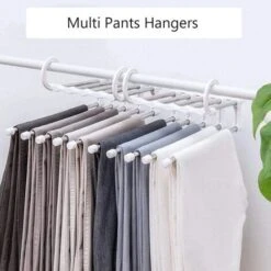 Appendiabiti Per Pantaloni In Acciaio Inossidabile Da 2 Pezzi Appendiabiti Multiplo Pieghevole Espandibile Magic Hanger Organizer Bianco -LettoMania Italia 96815513 3