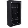 Songmics Armadio DIY Cabina Guardaroba Appendiabiti Richiudibile In Acciaio Tessuto Non Tessuto 88 X 45 X 170cm (L X P X A) Nero