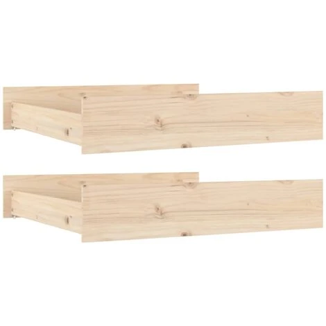Cassettoni Da Letto 2 Pz In Legno Massello Di Pino VidaXL 3 Cassettoni Da Letto 2 Pz In Legno Massello Di Pino VidaXL