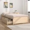 Nova Letto Design Moderno Con 2 Cassetti In Vari Colori 75x190 Cm Colore : Marrone Chiaro -LettoMania Italia 97957323 1