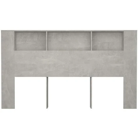 Nova Testiera Con 3 Scomparti Contenitori Design Elegante 180x19x105cm Vari Colori Colore : Cemento 6 Nova Testiera Con 3 Scomparti Contenitori Design Elegante 180x19x105cm Vari Colori Colore : Cemento - immagine 4