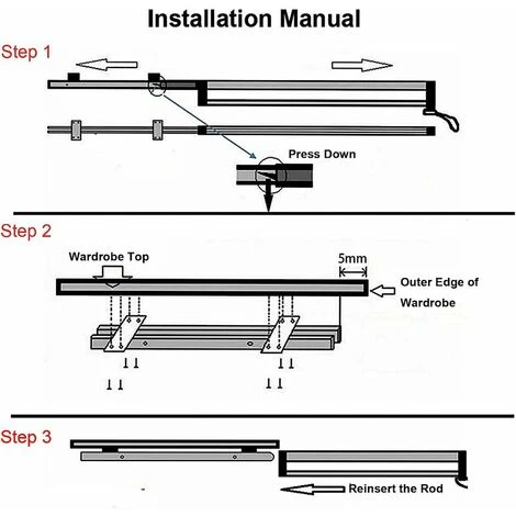Appendiabiti Telescopico Regolabile In Acciaio Inossidabile (292 Mm) 7 Appendiabiti Telescopico Regolabile In Acciaio Inossidabile (292 Mm) - immagine 5
