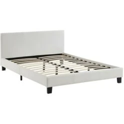 Letto Matrimoniale Alla Francese 140 X 190 Cm In Similpelle Bianco - CORNELIUS 9 Letto Matrimoniale Alla Francese 140 X 190 Cm In Similpelle Bianco - CORNELIUS -LettoMania Italia 98888907 3