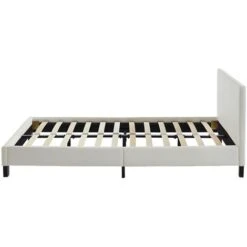 Letto Matrimoniale Alla Francese 140 X 190 Cm In Similpelle Bianco - CORNELIUS 11 Letto Matrimoniale Alla Francese 140 X 190 Cm In Similpelle Bianco - CORNELIUS -LettoMania Italia 98888907 5